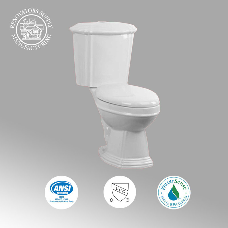 The Renovators Supply Inc. Sheffield DualFlush Round TwoPiece Toilet